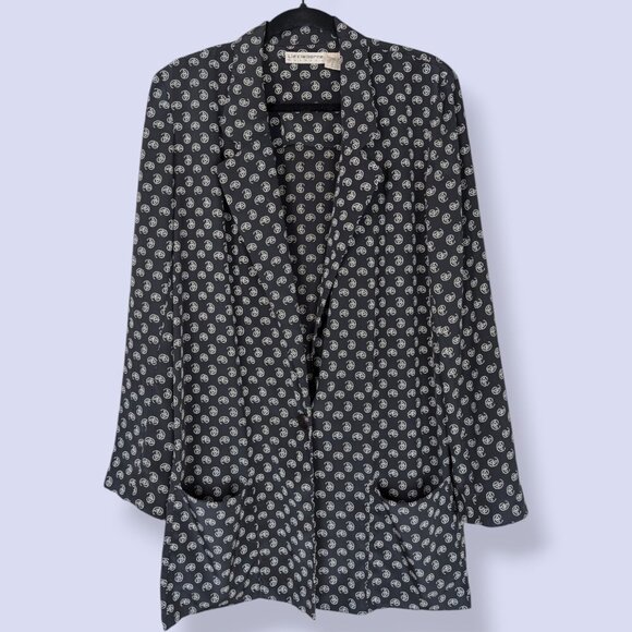 V. Liz Claiborne Long Pattern Top - Picture 5 of 7